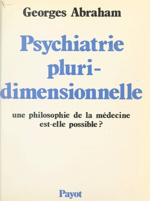 cover image of Psychiatrie pluridimensionnelle